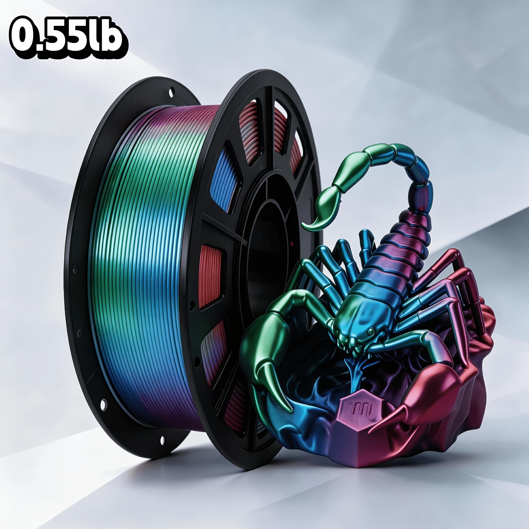 TEMU Pla Three-color Consumable Filament 1.75mm, 3d Printer Consumables, 255g (0.55lbs) Spool, Size +/- 0.02mm, Smooth Shiny Filament, Individually Vacuum-packed, Suitable For Most Fdm Printers
