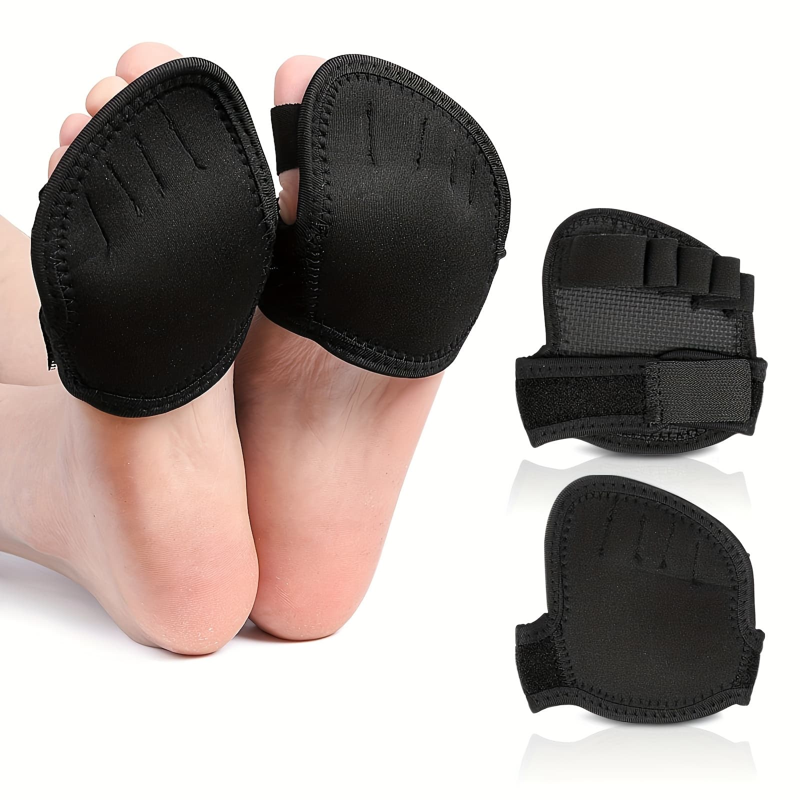 TEMU 2pcs Adjustable Five-toe Pads, Fits All, Durable Pads, Daily , Suitable For Dancing And Yoga, Perfect Gifts For Valentine's Day, Birthdays, And