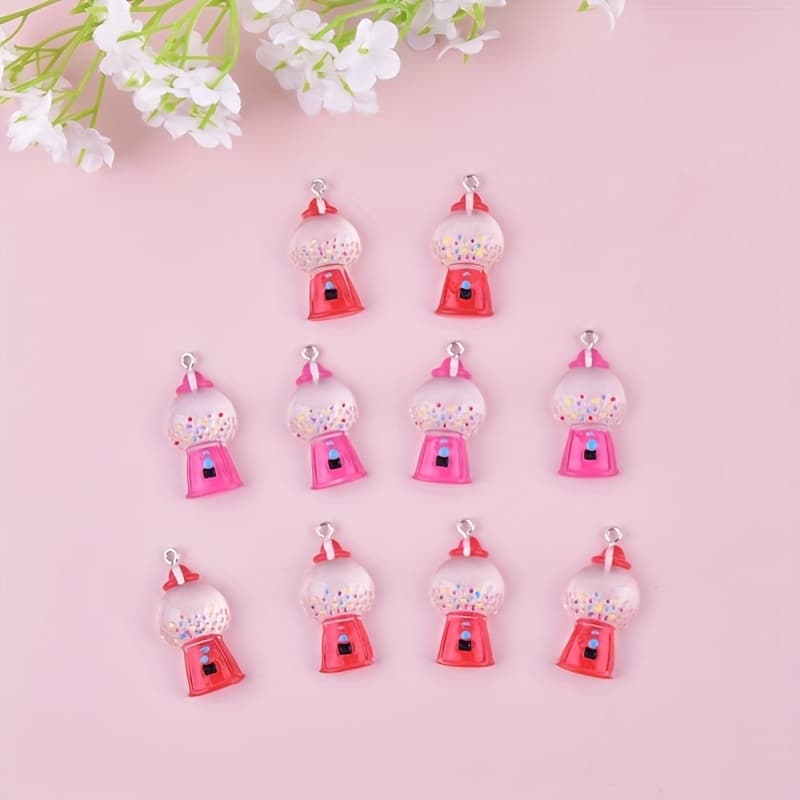 TEMU 10pcs Candy Machine Game Console Acrylic Charms Earrings Necklace Jewelry