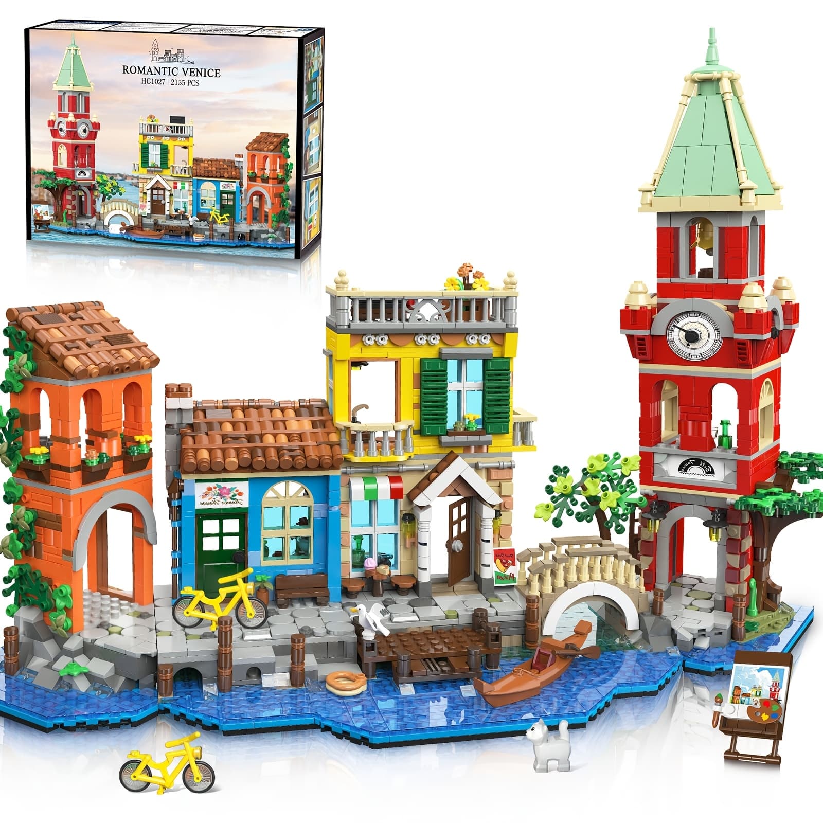 TEMU Venice Building Blocks Sets For Adults, 2155pcs City Building Block Kit Flower Shop , Home Decor Architecture Brick Model Women Men, Easter Gift