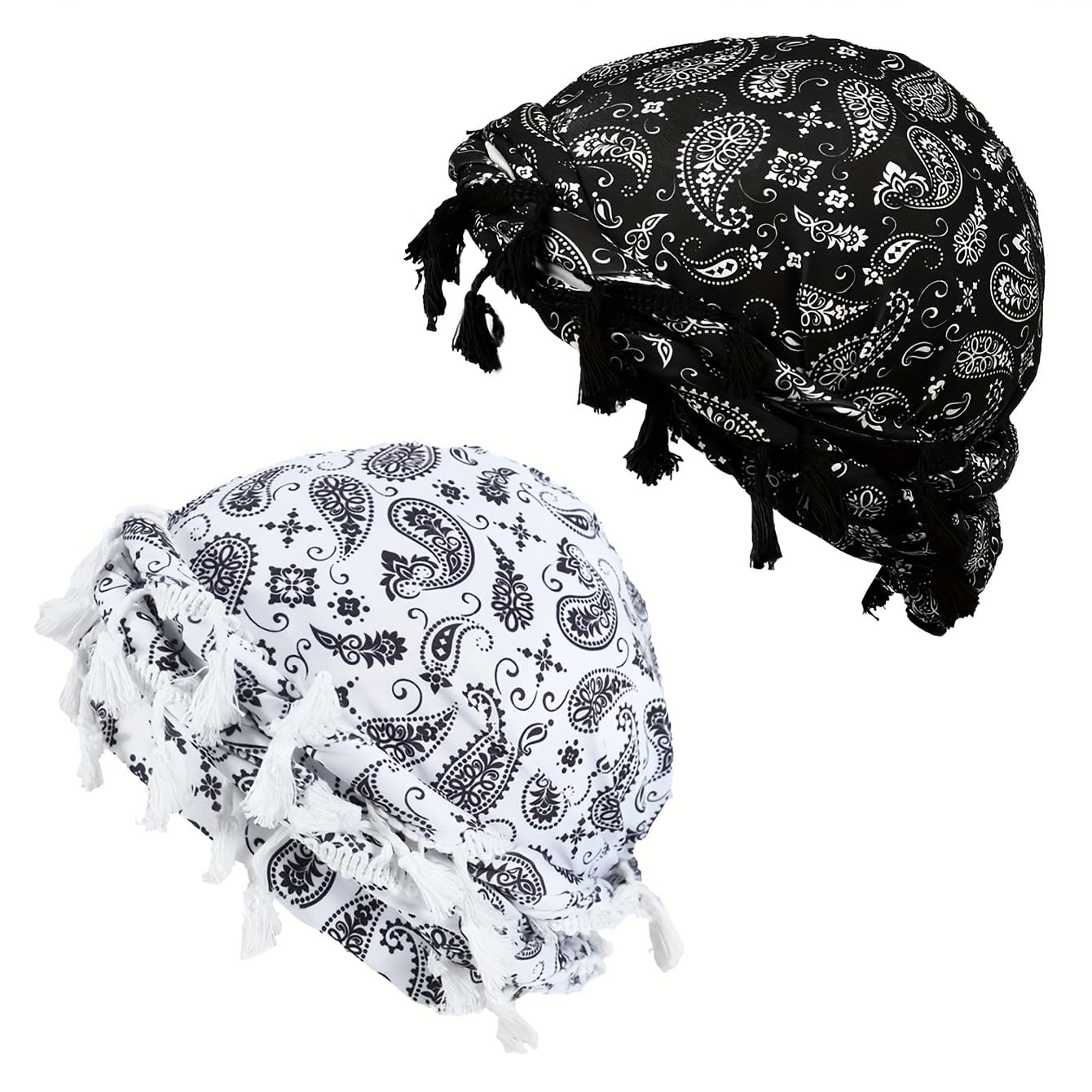 TEMU 2pcs Paisley Print Pirate Hat Set