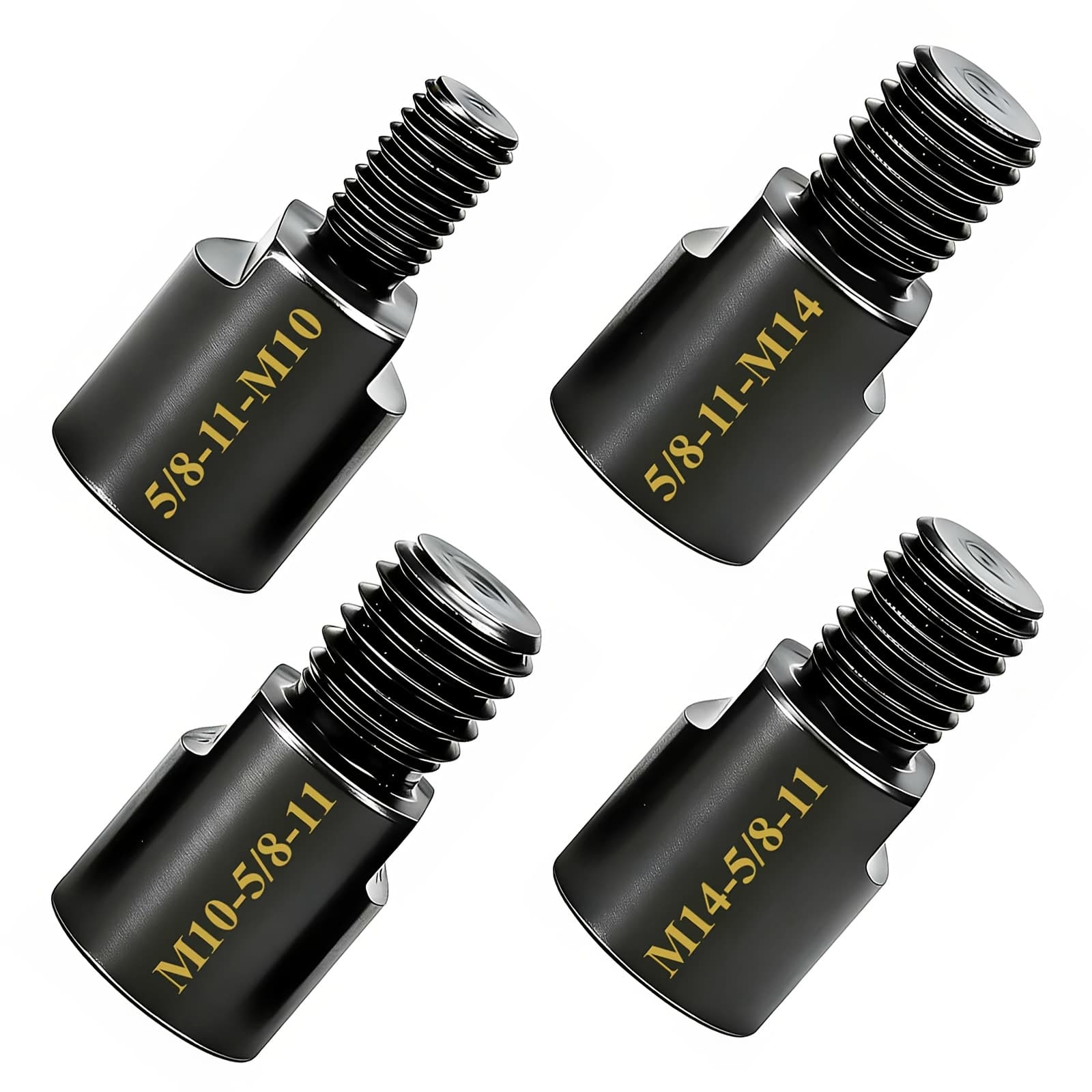 TEMU 4pcs Angle Grinder Conversion Adapter | Crv Steel Thread Adapters, Power Tools Attachment , Sizes 5/8-11-m10, 5/8-11-m14, M14-5/8"-11, M10-5/8"-11, Ideal For & Project