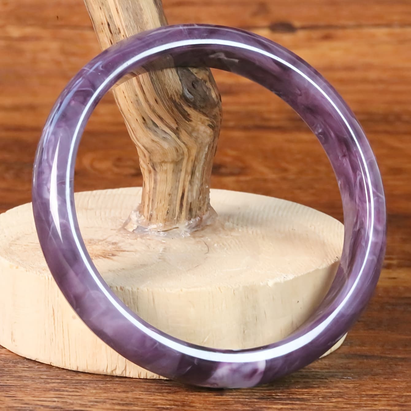 TEMU A Versatile Natural Lavender Amethyst Narrow Light Purple Bracelet