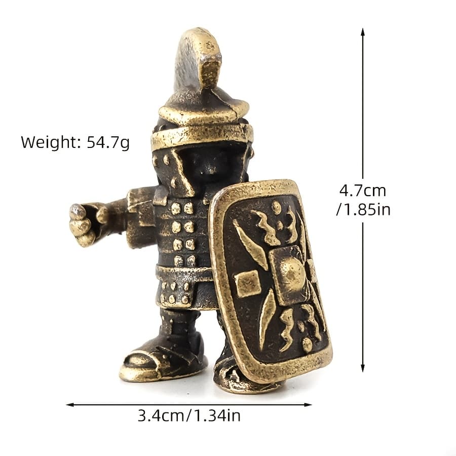 TEMU Roman Soldier Metal Model - Metallic Army Figurine, Perfect Gift For Boys And Girls, Suitable For Desktop Display
