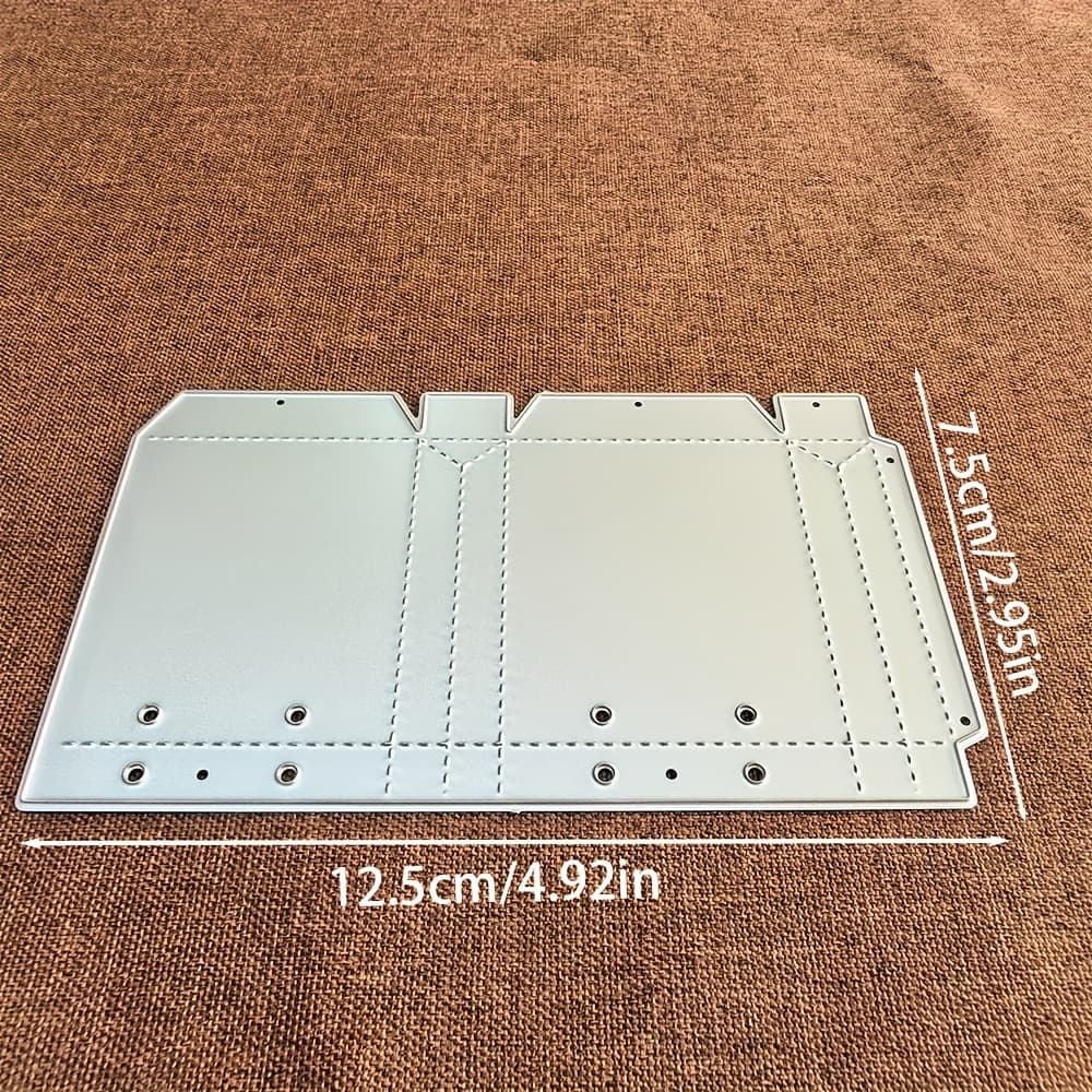 TEMU 1pc Folding Box Metal Cutting Mold, Suitable For Greeting Card Decoration, Photo Album Embossing Template, Handmade Greeting Card Metal Cutting Mold, And Gift Card Making Tool