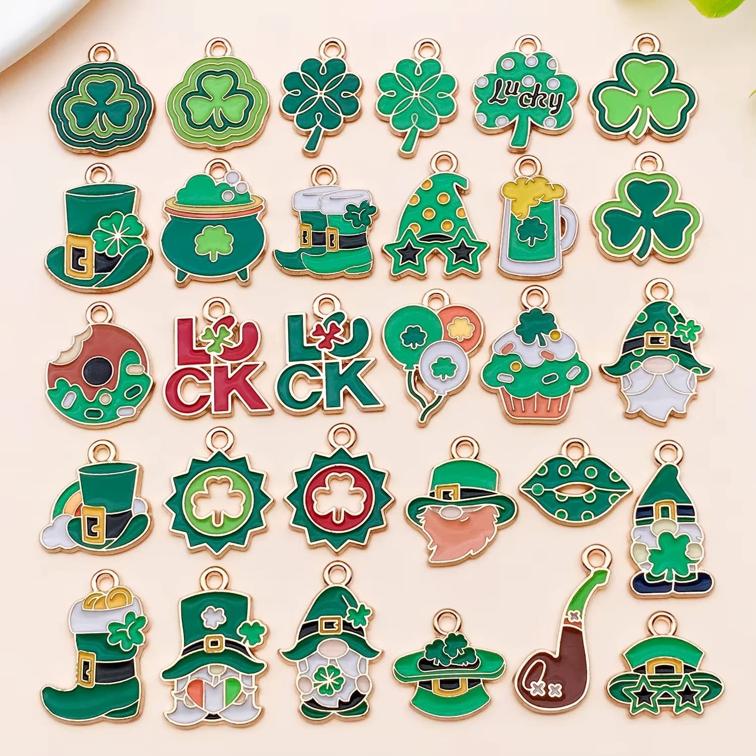 TEMU 30pcs Of Mixed Oil 's Day Series Charms Pendants Accessories, Suitable For Diy Pendants, Diy Chain Accessories, Holidays, Parties, And Daily Wear