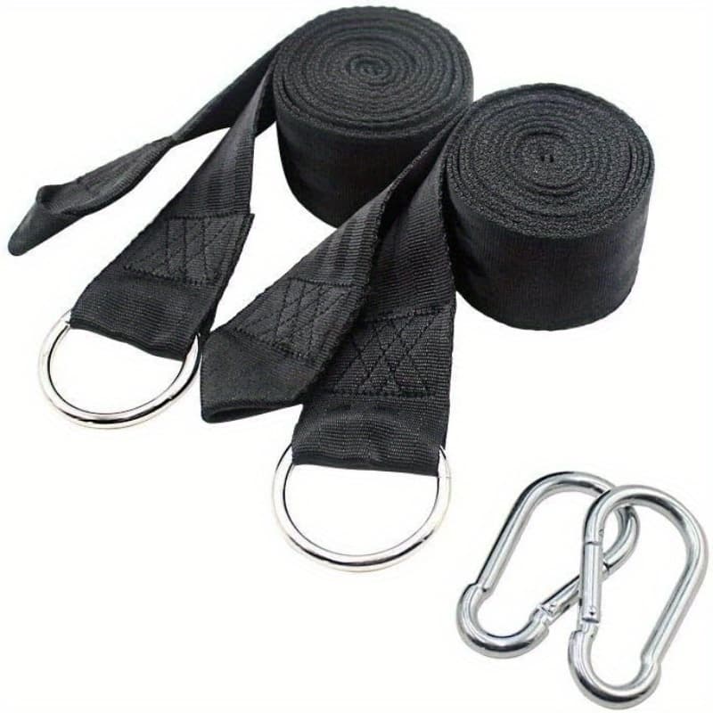TEMU Outdoor Hammock Tied Rope Hammock With Safety Swing Suspension Kit Swing Seat