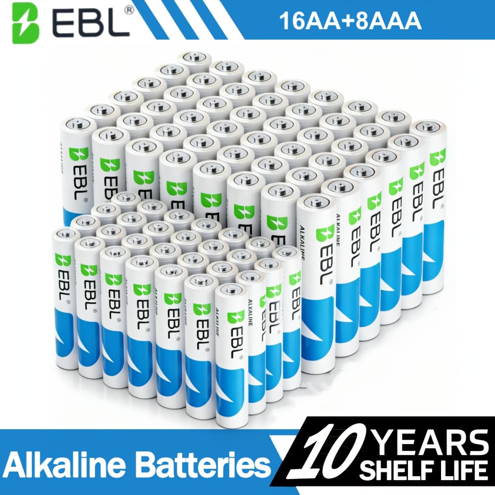 TEMU Ebl Aa & Aaa Batteries Combo|72+48, , 48+32, 32+24, 24+16, 16+8, Bulk Value | Capacity Long-, 10 Years Grade |1.5v Battery | Universal Fit Household And Business Remote, Toy, Clock