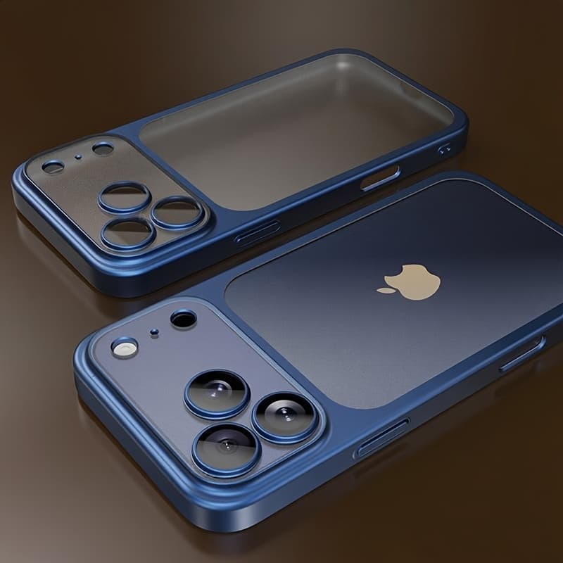 TEMU Phone Case: Luxury Matte Transparent Wireless Charging Phone Case For Iphone 12/13/14/15/16/17 Max With Shockproof Lens Film And Cover