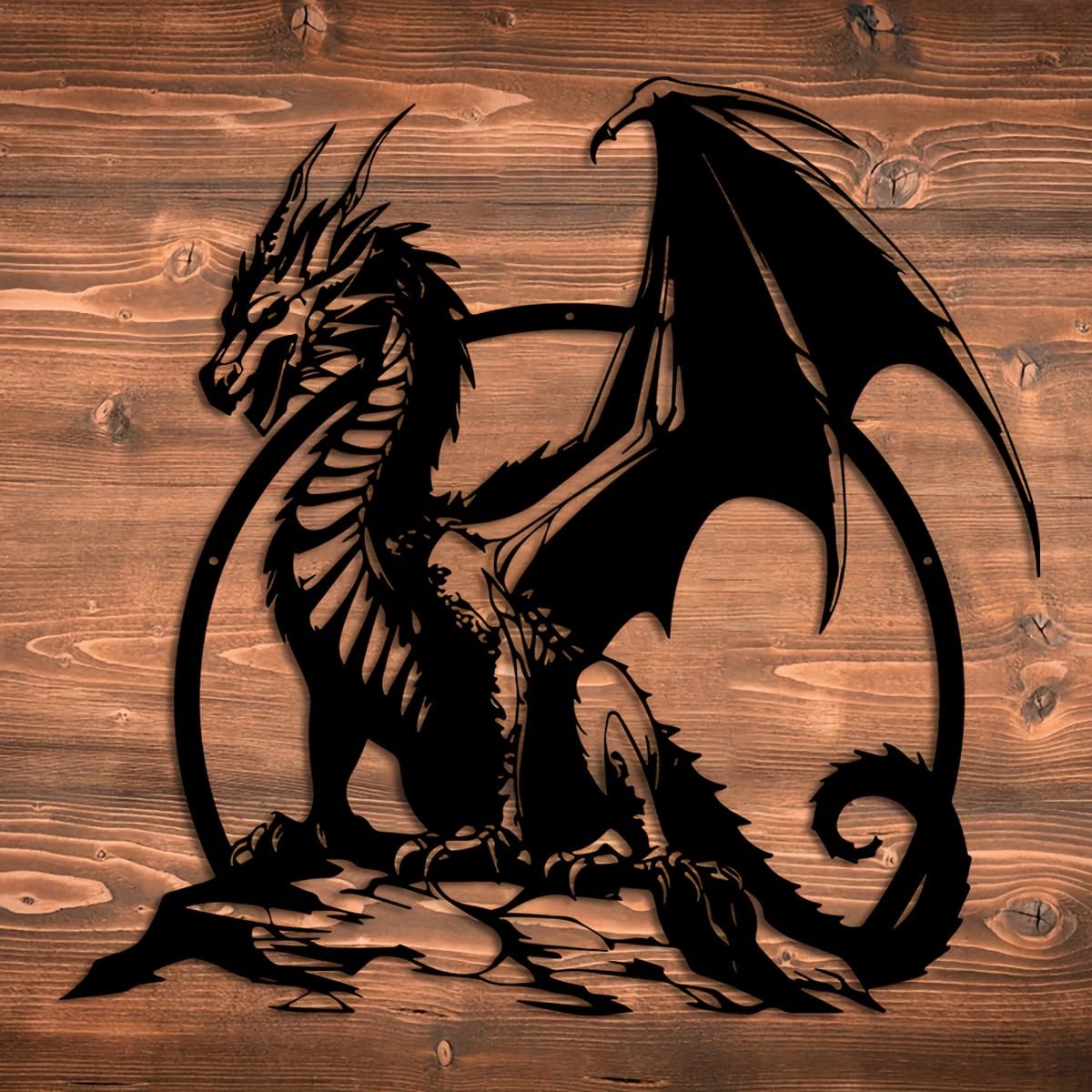 TEMU 1pc Metal Dragon Unique Modern Wall Art, Dragon Stuff Clearanc, - Decor Sign, Perfect Housewarming Or Chinese Year Of The