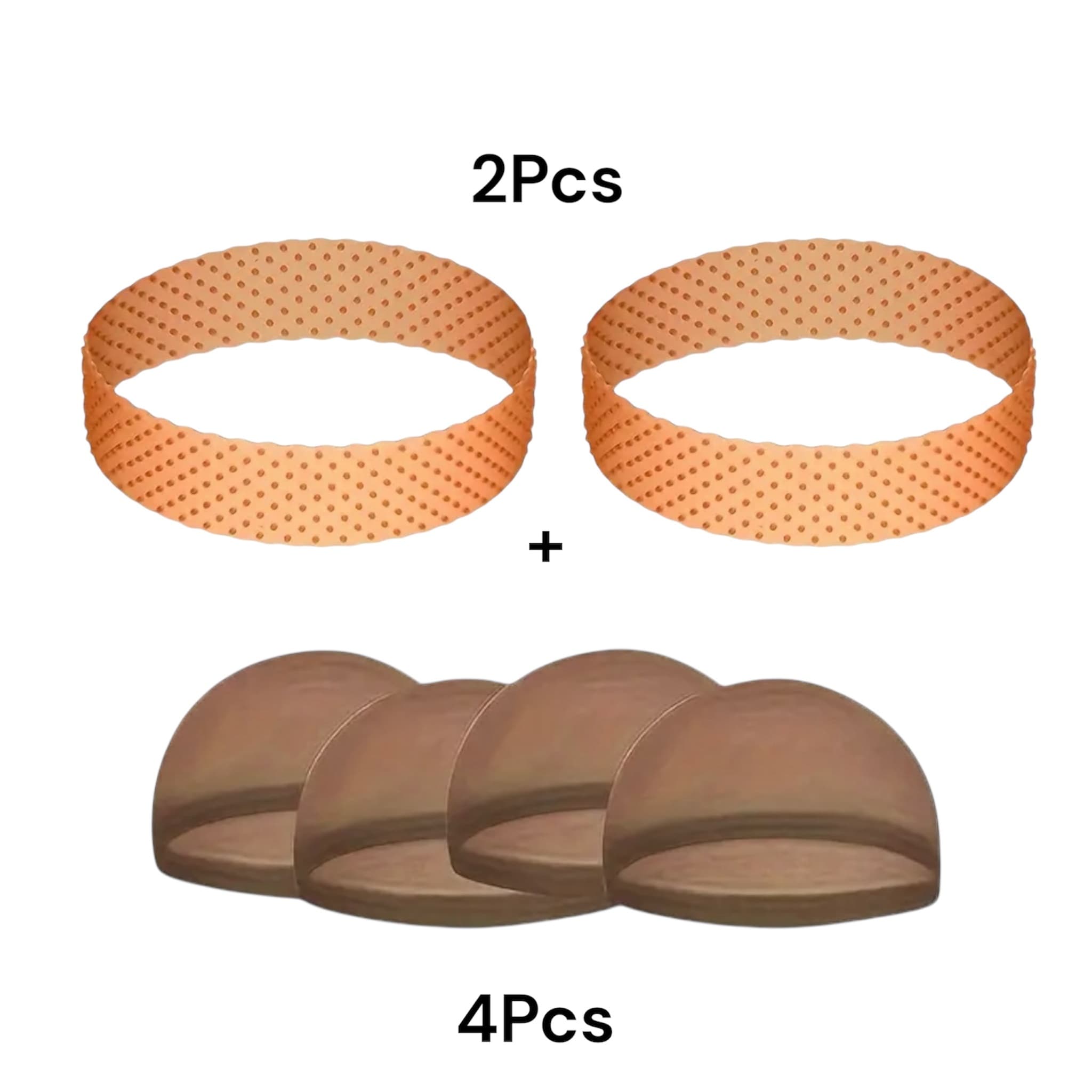TEMU Silicone Anti-slip Band And Hd Wig Set Of 6, Silicone Wig Bands For Fixing Lace Wig, Ladies Wig Additions, Adjustable Ladies Wig Fixing Headband 2pcs Silicone Wig Bands And 4pcs Hd Wig