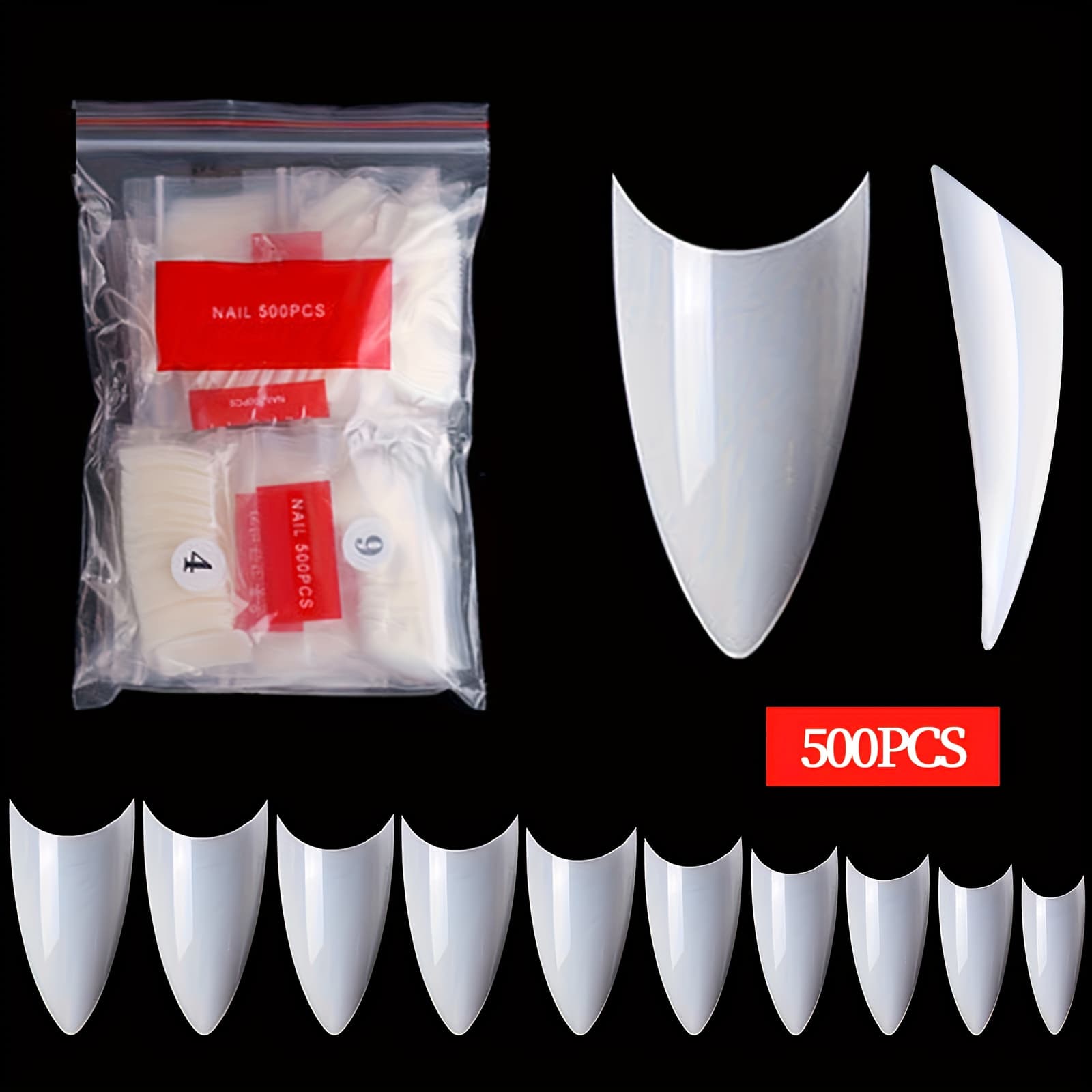 TEMU 2025 New Product Nail Art Nail Tips French Full And Half Coverage Press-on Nails Hand- Nails