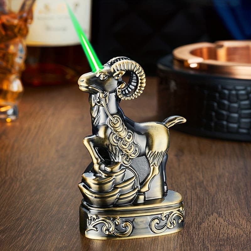 TEMU (not Included Butane) Sheep Perfect Gift For Men. Refillable It Can Be Used As Decoration. Portable Lighter Suitable For Outdoor, Indoor, Bbq, Candle. Windproof .weird Lighter