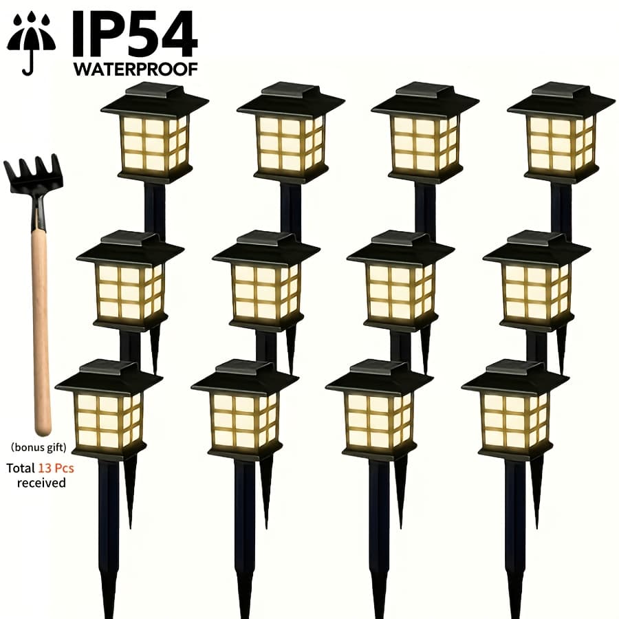 TEMU 36/24/12/6pack Solar Outdoor Lights, Path Lights, Random Colors , Ip54 Landscape Lights, Suitable For Gardens, Courtyards, Landscapes, And Driveways