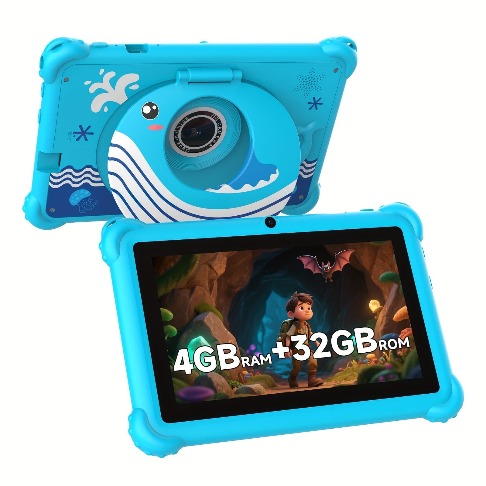 TEMU Zzb Tablet - 7-inch Tablet, 4gb(2gb+2gb) , 32gb Rom+ 512gb Expansion Support , Dual Camera, Wifi, Stereo Speakers | Safety Eye Protection, , Rechargeable Battery, Type-c Charging, Durable And