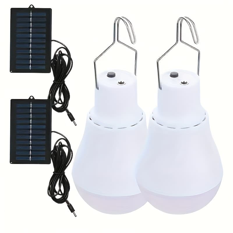 TEMU 1/2 Solar Light Bulb, Solar Suspended Led Light, Suitable For Gardens, Courtyards, , Garages, Indoor And Outdoor Poultry Sheds, Camping Tent Lights, Pendant Lights