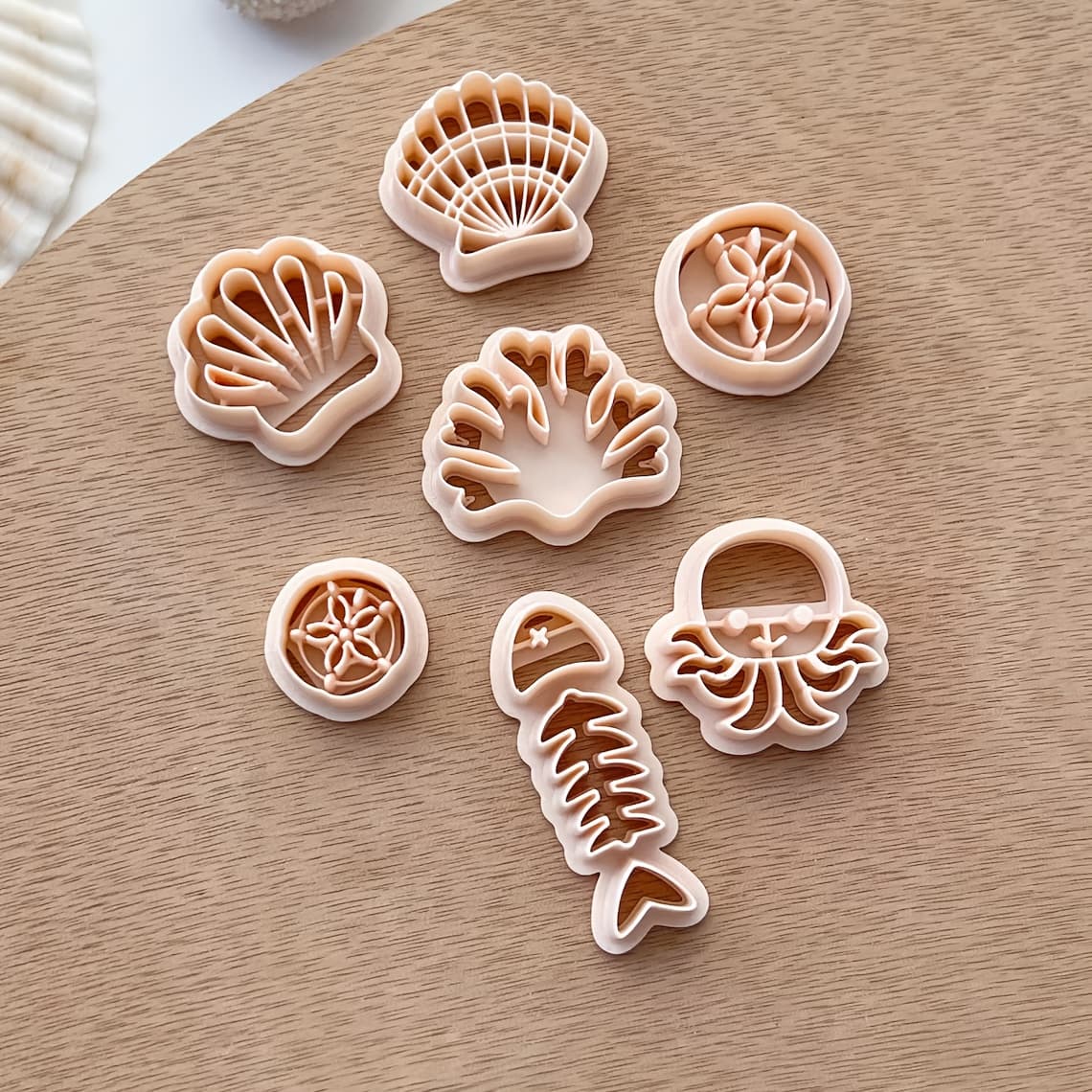 TEMU Set Of -inspired Polymer Clay Earring Cutters: Featuring Shells, Octopuses, , And Clay Molds