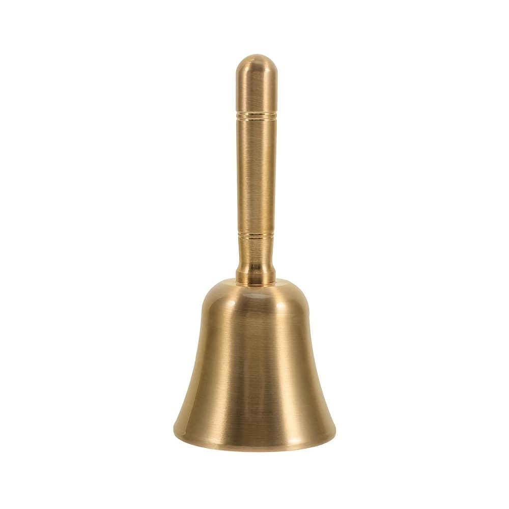 TEMU 1pc Of Brass Hand Bell, Classroom Small Bell, Activity Brass Bell, Small Bell, , Wind Chime