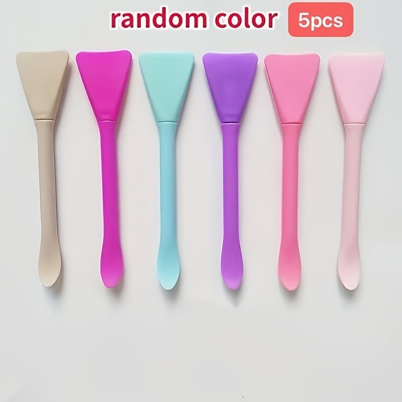 TEMU 5pcs Multi-functional Silicone Brushes | Epoxy Resin Tools For Coloring, Reusable Double-sided Stir Sticks, Ideal For Resin Molding, Glue Mixing, And