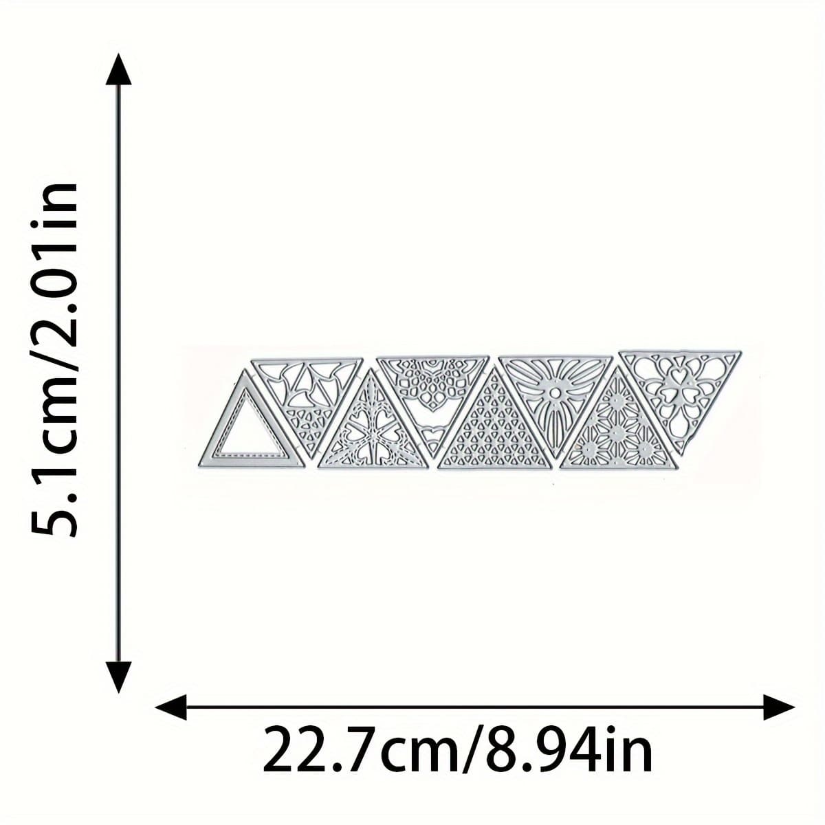 TEMU 1pc Greeting , Irregular Triangular Pattern Cutting Die Carbon Steel Embossing Stencil For Scrapbooking, Diy Craft Mold, Photo Album And Making Die-cut Template