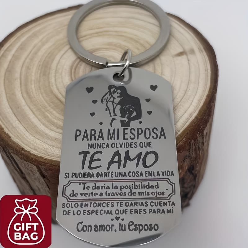 TEMU []romantic Keychain, Valentine's Day Anniversary Gift – Gift For Women – Daily Wear Wedding Party Dating Party – Suitable For , Christmas Gifts, Valentine's Day Gifts (with Gift Bag)