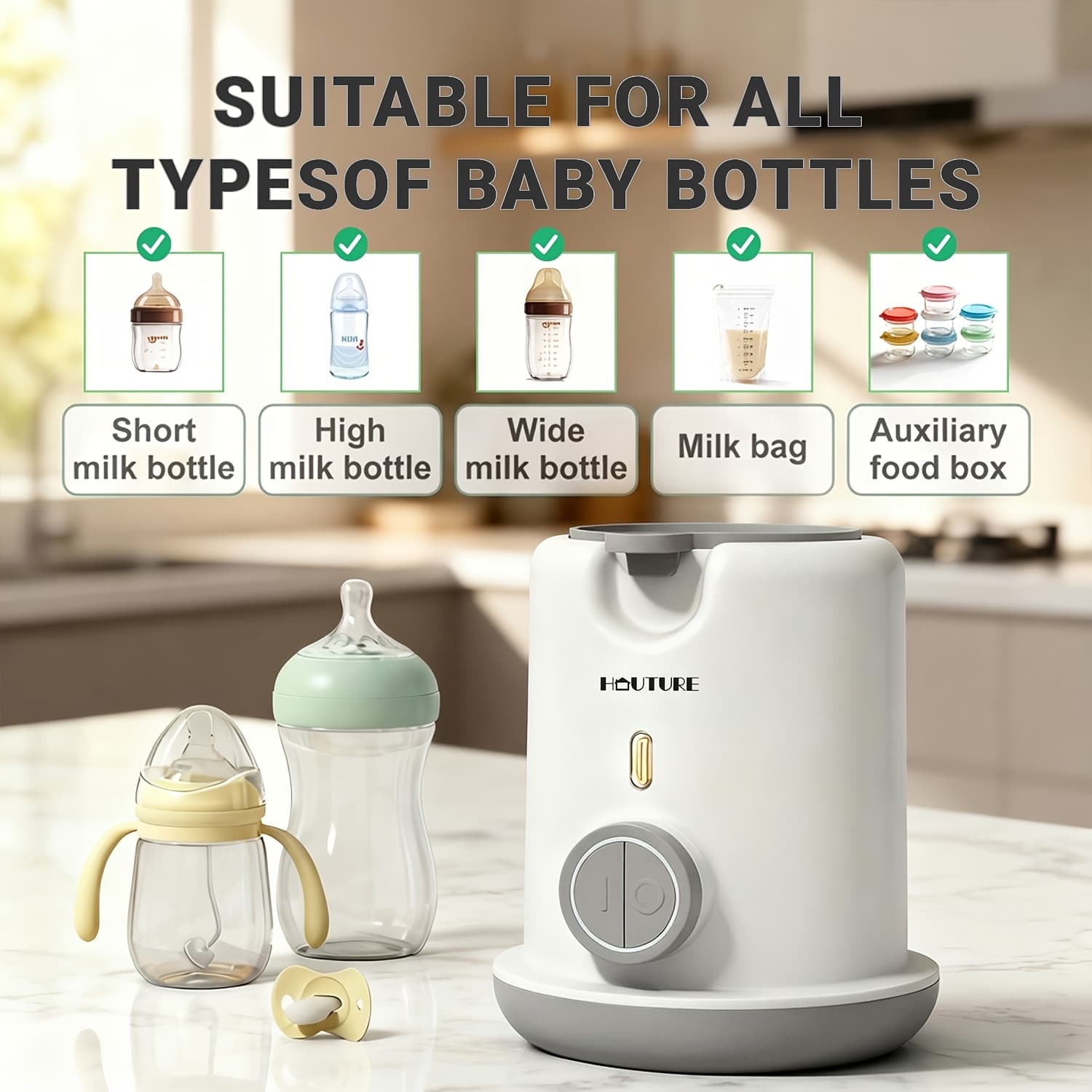 TEMU Bottle Warmer | Bottle Warmer - 3-minute Fast Heating, Anti-dry Burn & Auto Shut-off | Steam Sterilizer | Winner Of Helper Award 2023. Essentials