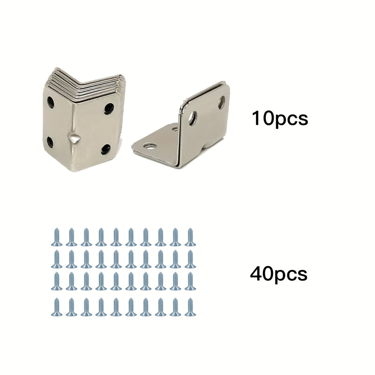 TEMU 50pcs L-shaped Right Angle Brackets, Stainless Steel 30*20 Small Corner Braces For 90 Degree Joints In Wood, Cabinets, And Wall Cabinets
