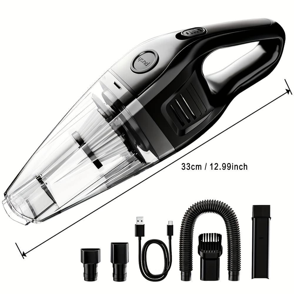 TEMU Handheld Vacuum Cleaner (rechargeable), Mini Car Handheld Vacuum Cleaner, Strong Suction, Portable Handheld Vacuum Cleaner (rechargeable), For Pet Hair, Keyboard Dust, Office And Home Cleaning