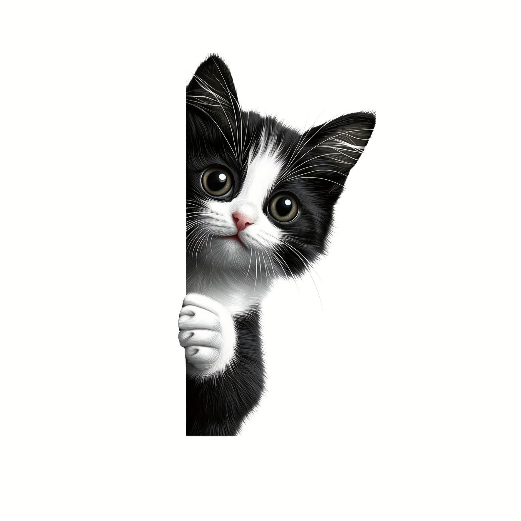 TEMU Cat Peeking Sticker, Cute Cartoon Style Animation Print Window Sticker, Vinyl Sticker Suitable For Windows, Cars, Trucks, Doors, Toilets, Laptops