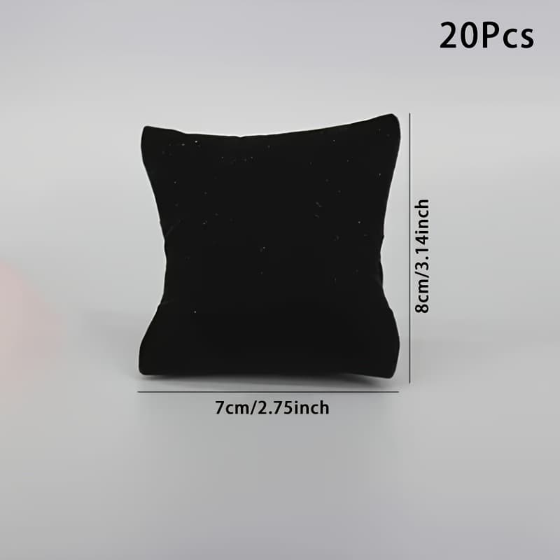 TEMU 20pcs Black Bracelet And Watch Display Pillows - Soft Cushion Support For Jewelry Showcasing, Jewelry Making Display And Packaging Supplies, Beading And Jewelry Making
