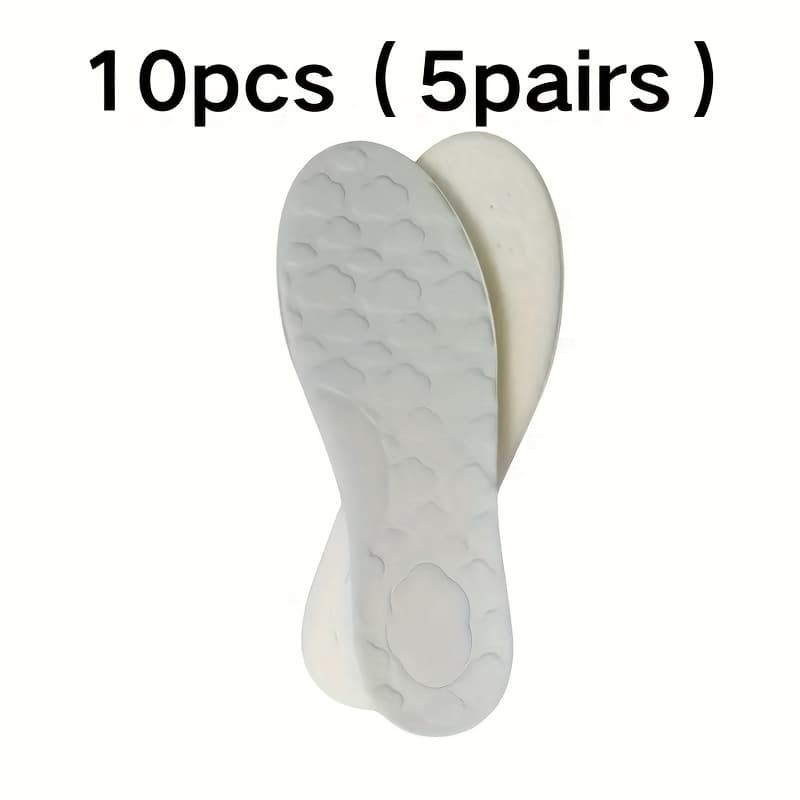 TEMU 10pcs 5pairs Soft, Comfortable, Elastic, Breathable, Suitable For High Heels, Sports Shoes, Casual Insoles, Shoe Accessories