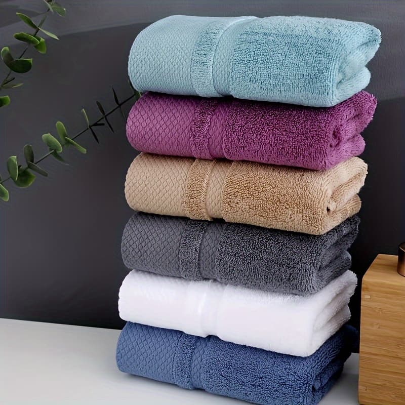 TEMU 6pcs Set 29.6x13.5in Soft Absorbent Quick-dry Towels For Bathroom -purpose Use