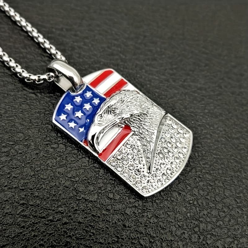 TEMU Mens Stainless Steel Pendant Necklace