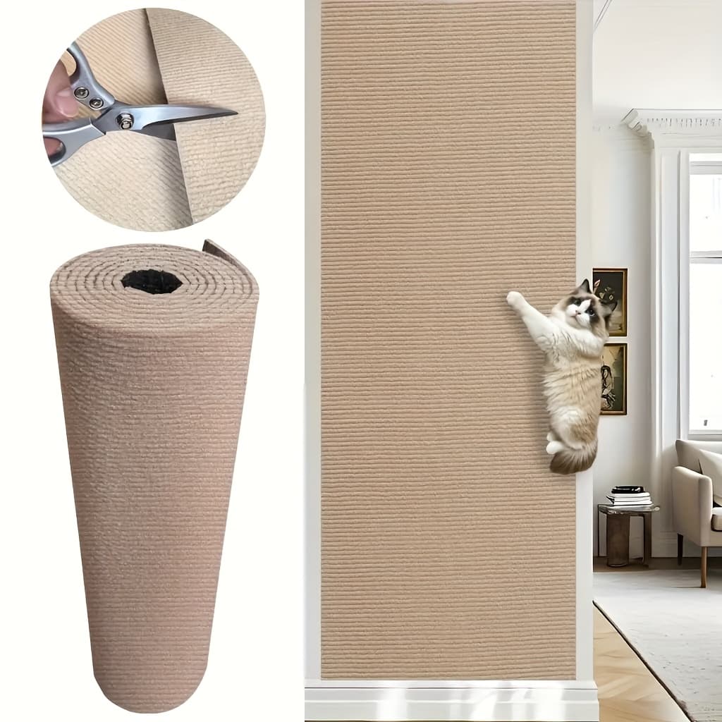 TEMU Trimmable Self-adhesive Cat Mat: 78.7x15.7 Inches, 40x200cm | Perfect For Claw Care And Protection Of Your Furniture