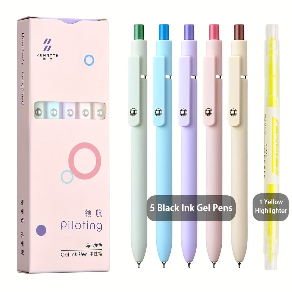 TEMU Aurora Gradient Retractable Gel Pens For Writing, 0.5mm Black Ink Quick Pens, Luxury Gift Ballpoint Pen, Back To School, Valentine's Day Wedding Party Gift Stationery Supplies
