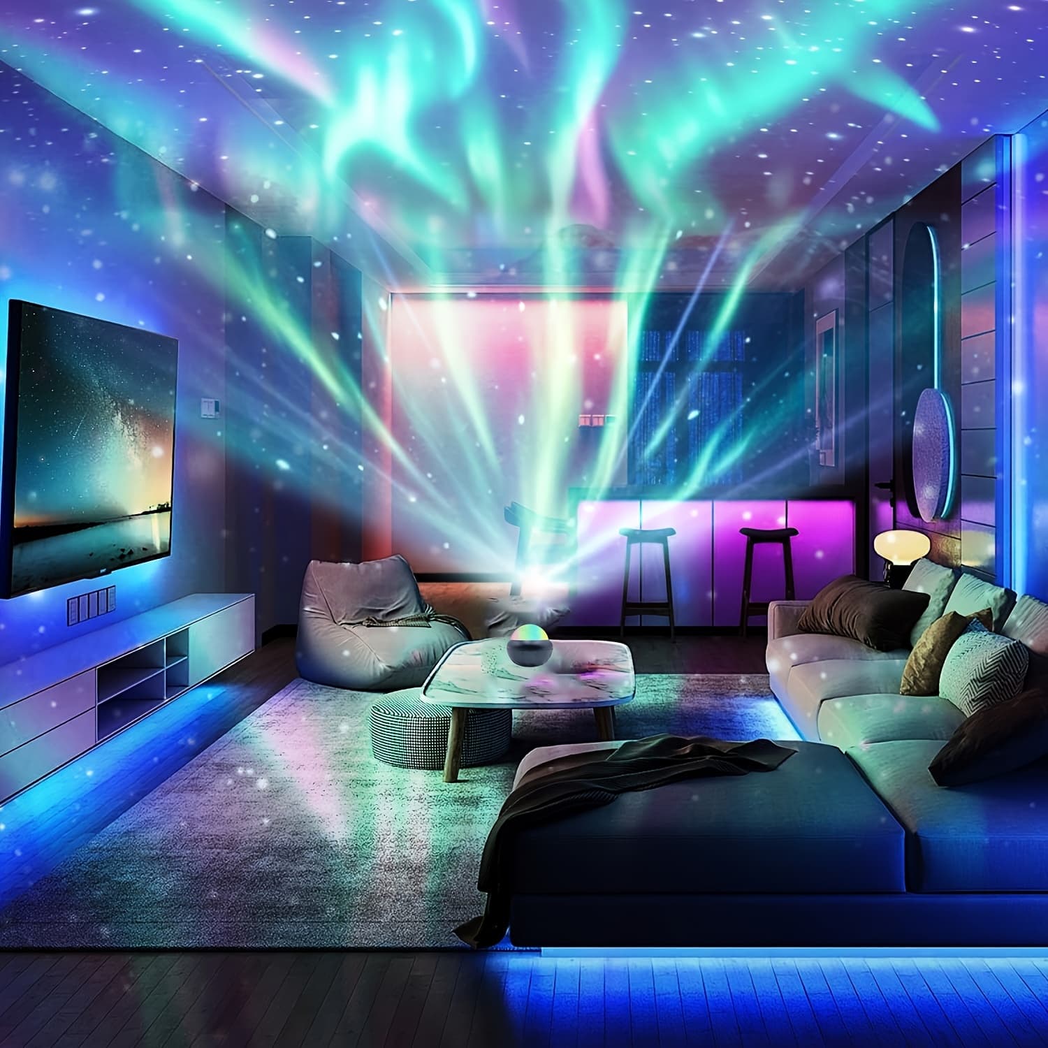 TEMU Ball Contains Beautiful , A Of Light Color Rotating Change, Usb Plug-in Remote Control Light Effect, Suitable For Bedroom Living Room Party