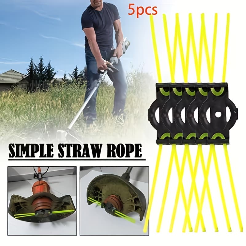 TEMU Set Of 5 Durable Grass Rope Mower Attachments For Replacing -out Mower Heads, Ideal For Outdoor Gardening
