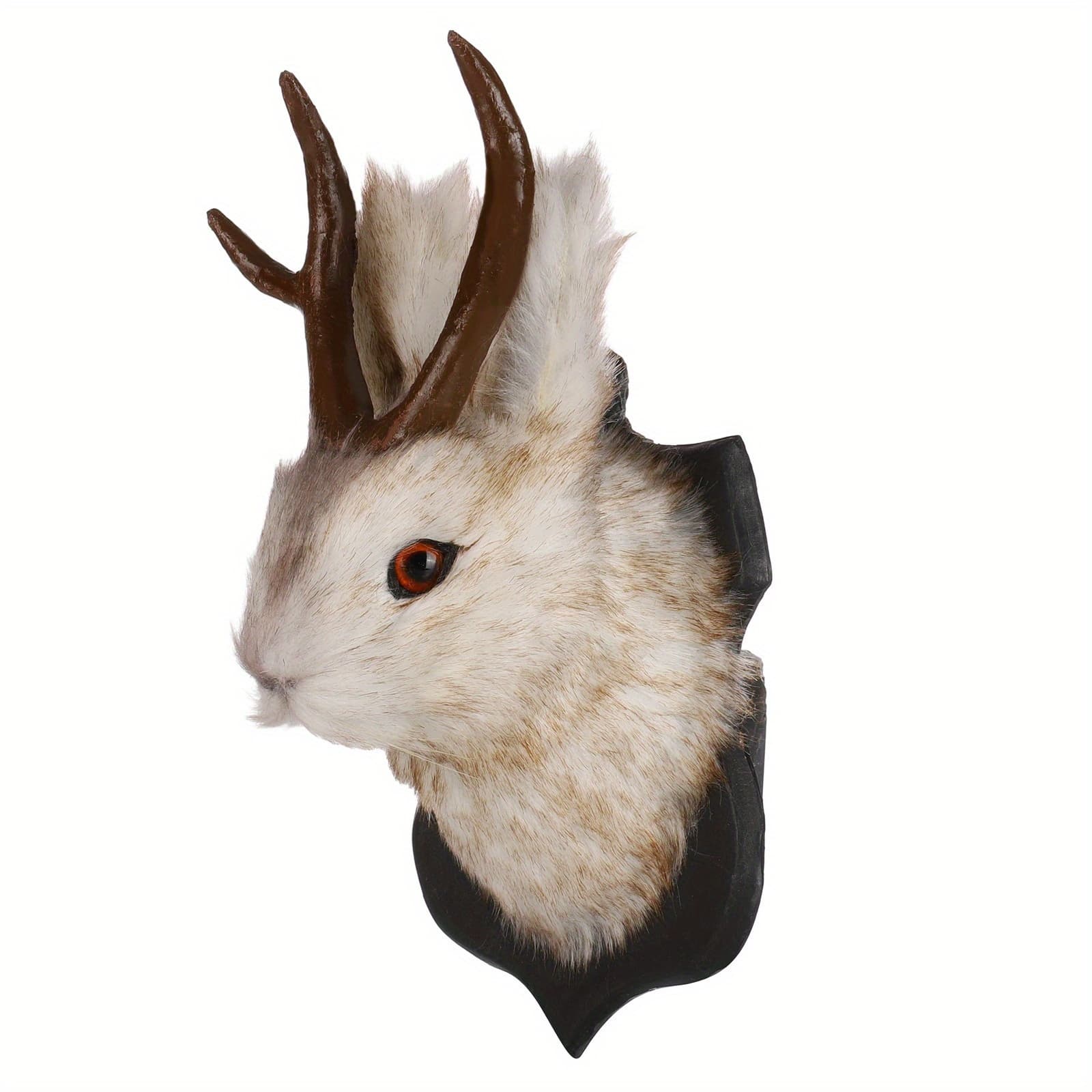 TEMU Mount Wall Decor, Legend Of Antlers, Animal Head Wall Decor, Deer Head Wall Mount, Resin Hanging Wall Art, Simulation Animal Head Specimen, For Home/office Easter