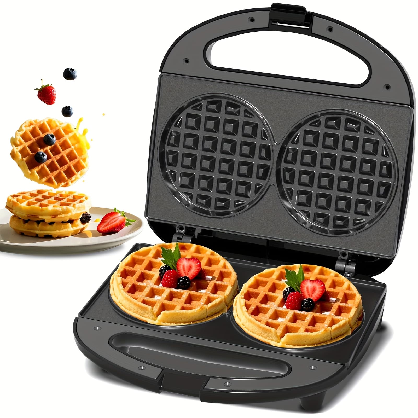 TEMU For, 8 Bite-sized 2'' , Dual Plates For Quick Release And , Perfect For Family Breakfasts