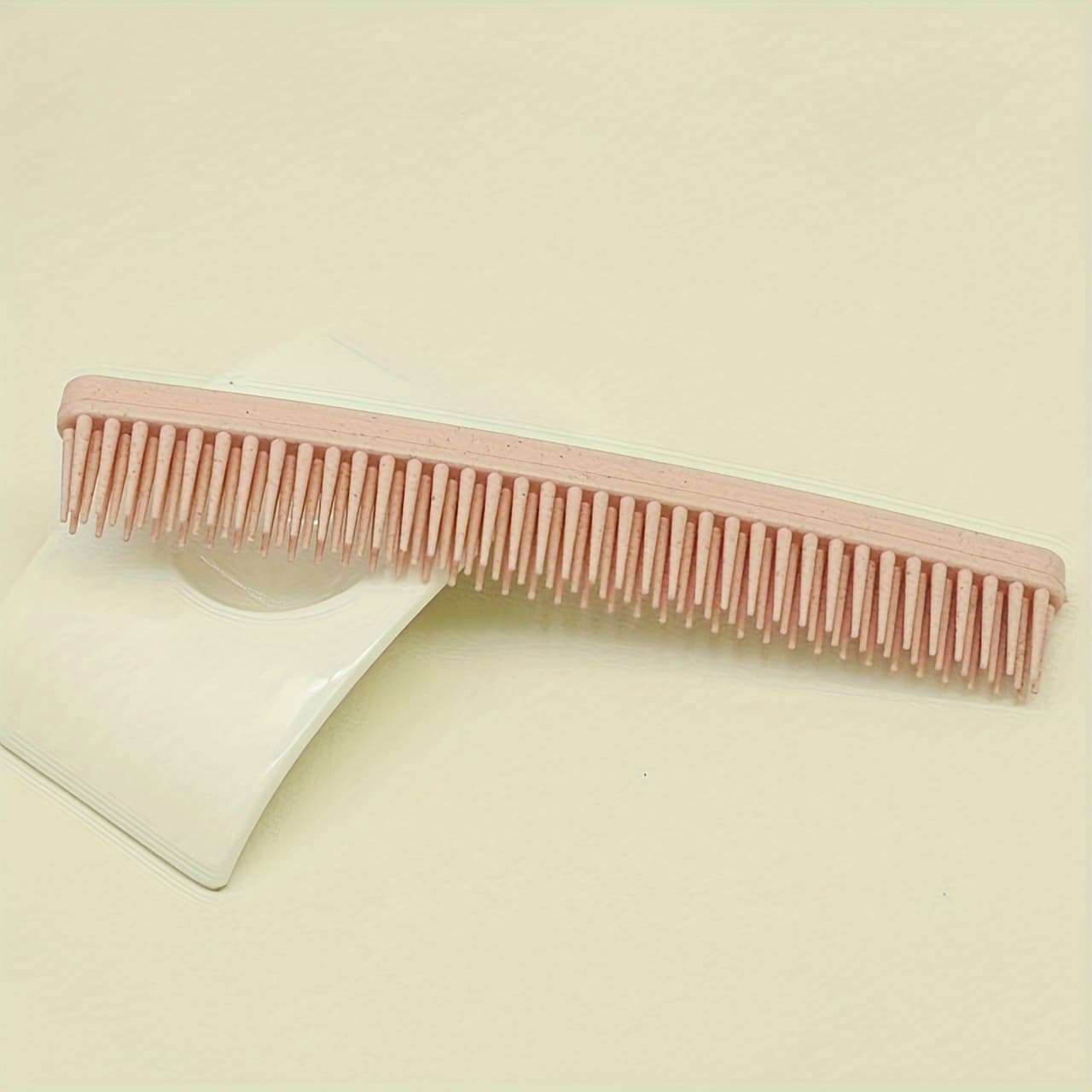 TEMU 1pc Multi-layer Fine-tooth Hair Comb, Plastic Bristle, Ideal For Normal Hair, Salon And Home Use - Stylish, Durable, Portable Comb With Abs Plastic Handleless Design