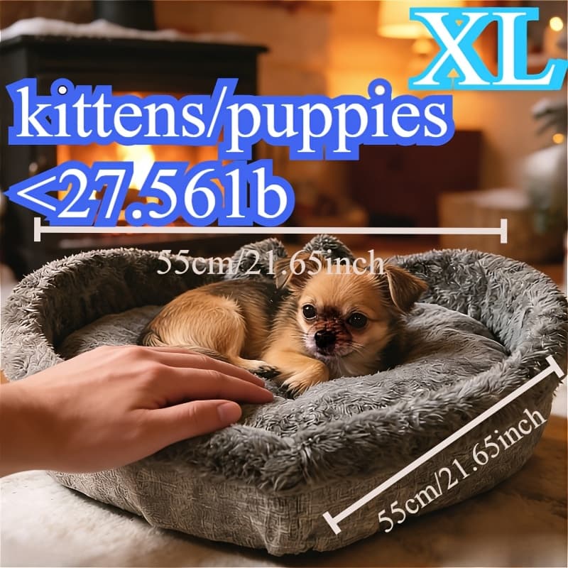 TEMU Small Dog Beds And Furniture For Puppies - Heart-shaped Dog Bed With Plush Fleece Lining For In Winter, Suitable For Cats, Cute Gift For Dog Lovers (no ) 6.61lb