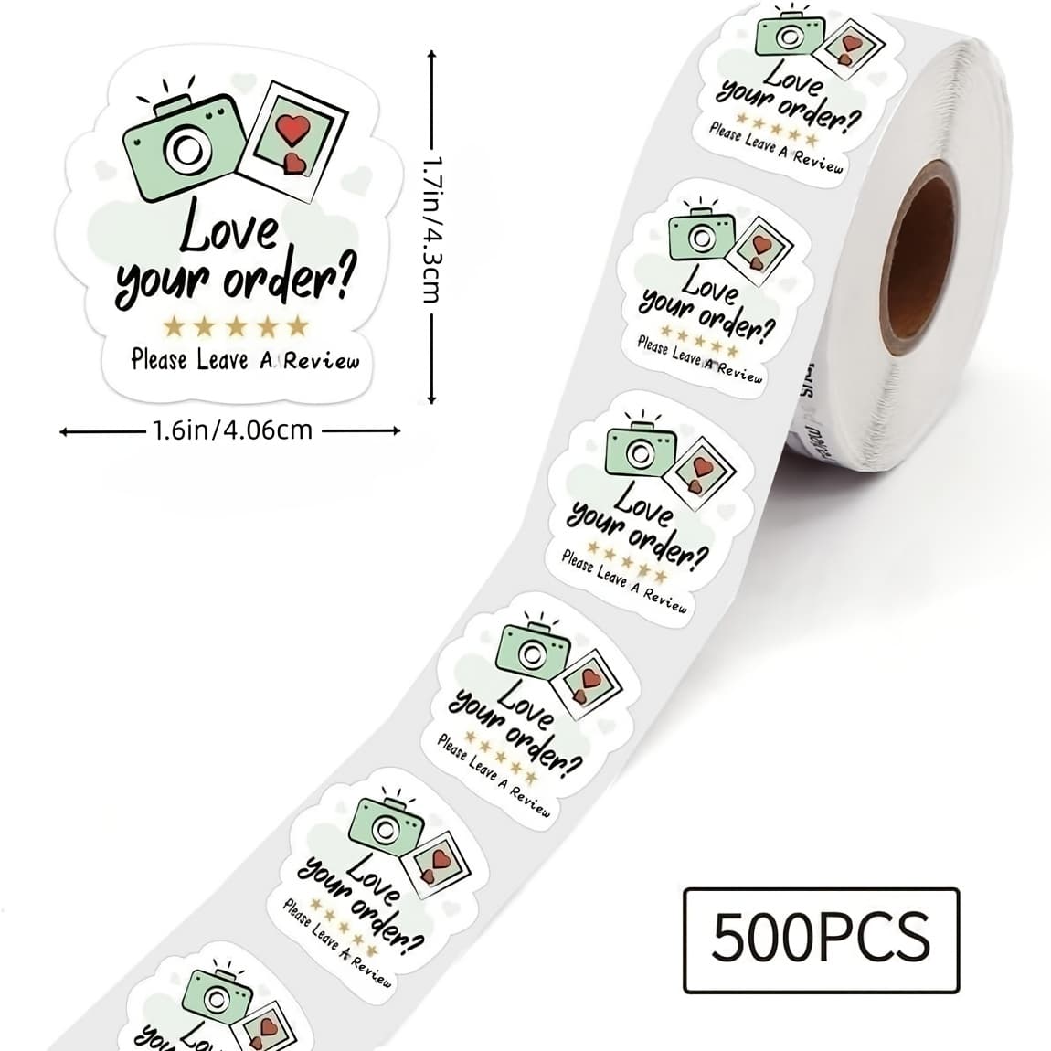 TEMU 500pcs Star Camera Design Stickers - Small Business Online Stores, Thank You Notes & Gift Bag Seals
