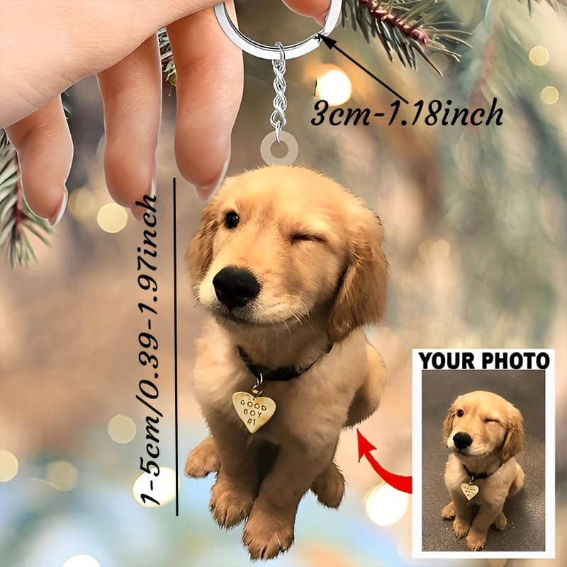 TEMU Customize Styles Of Personalized Gifts For Family, For Family And Dog Lovers. Customize Your Photo Keychain Gift
