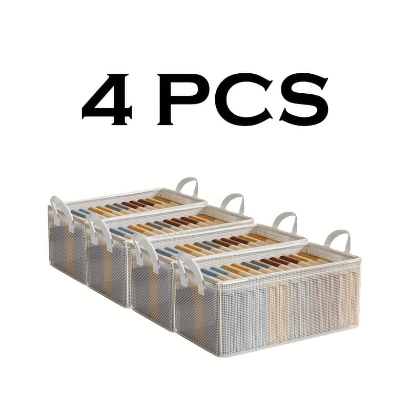 TEMU 4/1pc Waterproof Storage Box, Suitable For Daily Storage, Household Miscellaneous Item Storage, Clothing Storage, -saving Helper