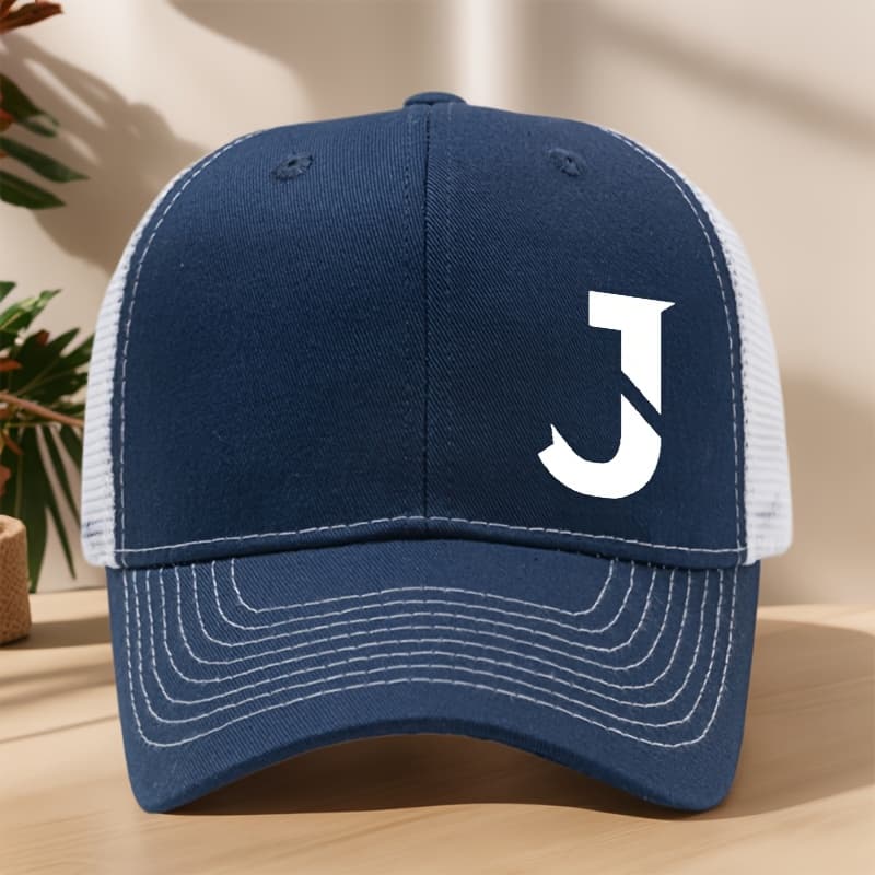 TEMU Creative Font Print Baseball Spring Summer Mesh Breathable Adjustable Duckbill Hat Outdoor Leisure Sports Hiking Fishing Sun Hat