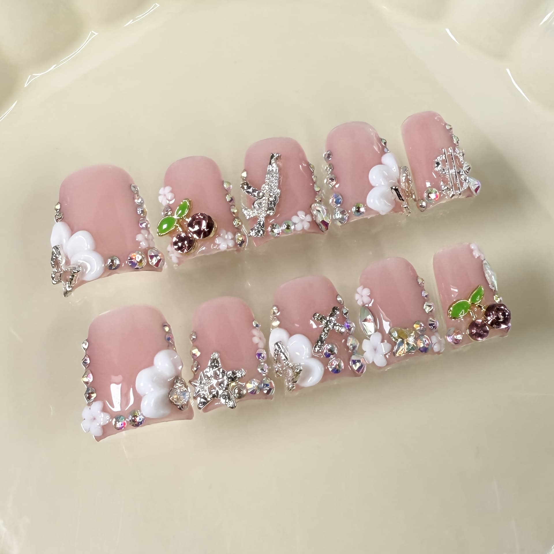 TEMU 100% With Duck-billed Ice Through Stereo Flower And Dressing Tools