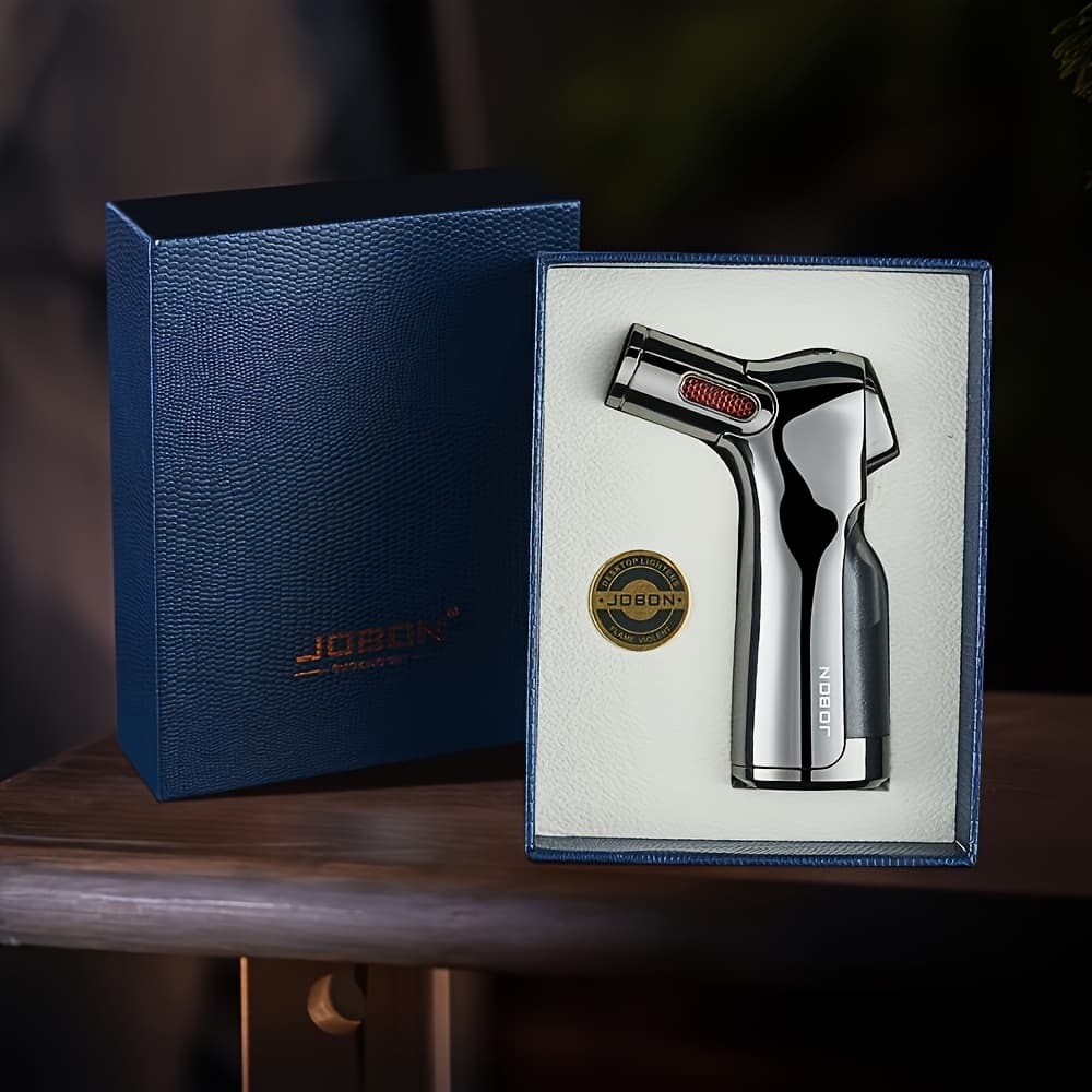 TEMU Jobon -jet Flame Lighter, Refillable Kitchen Igniter With Safety Lock & Gift Box. 's Day Gift For Boyfriend/husband, Professional Culinary Tool For Bbq, Cooking & Baking (gas Not Included)