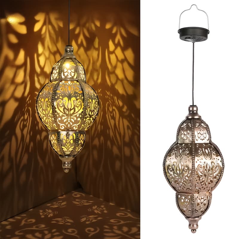 TEMU 1hanging Solar Lights, Courtyard Lights, Metal Baroque Lights, Outdoor Hanging Decorations, Backyard Garden Decorations, Porch Decorations, Spring And