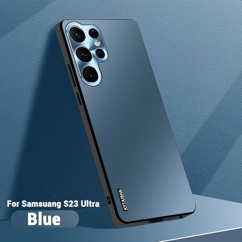 TEMU Phone Case - Matte Frosted Metal Lens Soft Case For Galaxy S23 Ultra, Shockproof Protective Cover