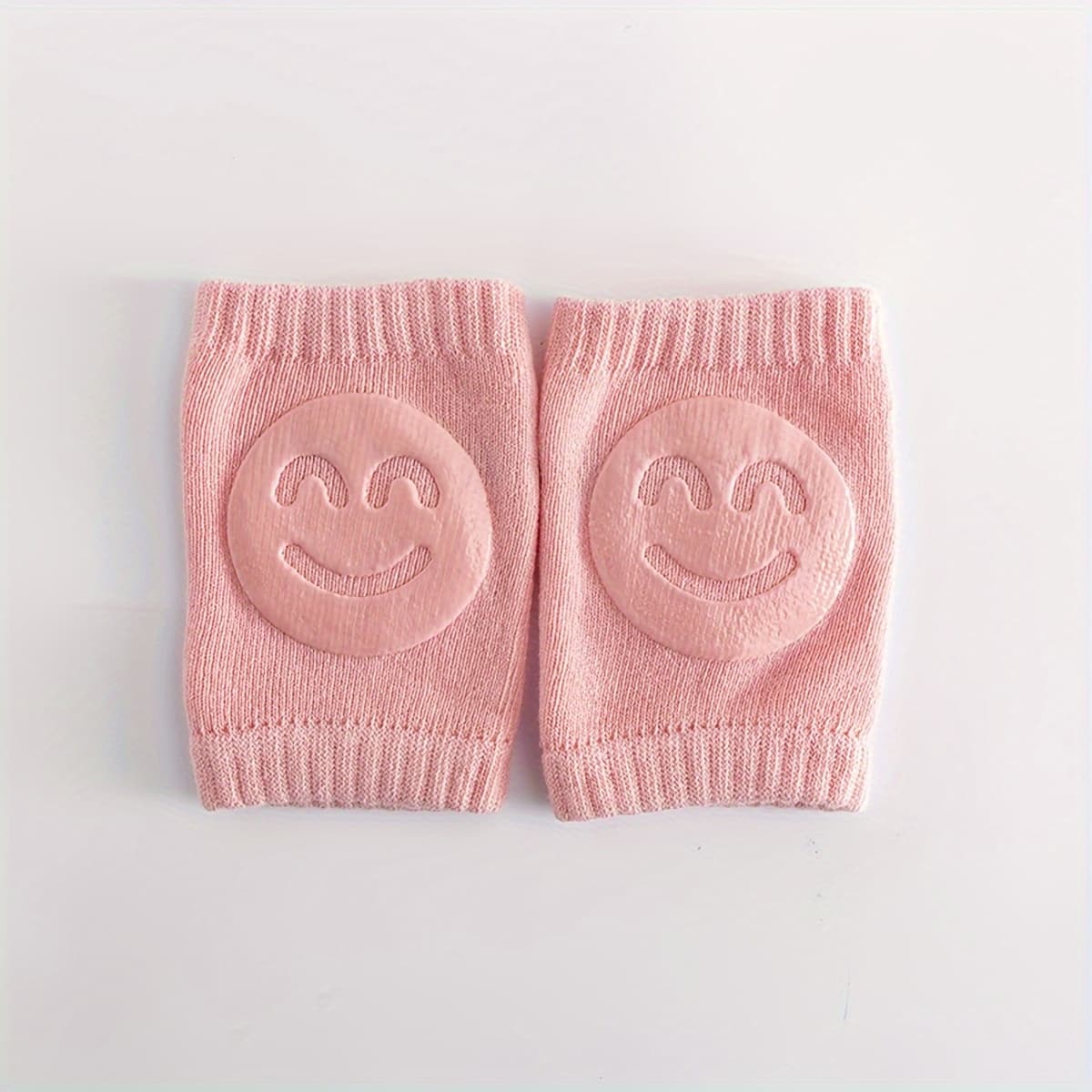 TEMU 2pcs Toddler Knee Pads For Crawling - Non-slip, Phthalate-free Elbow & Knee Protectors 0-3 Years - Safety Gear For Early Walkers With Happy
